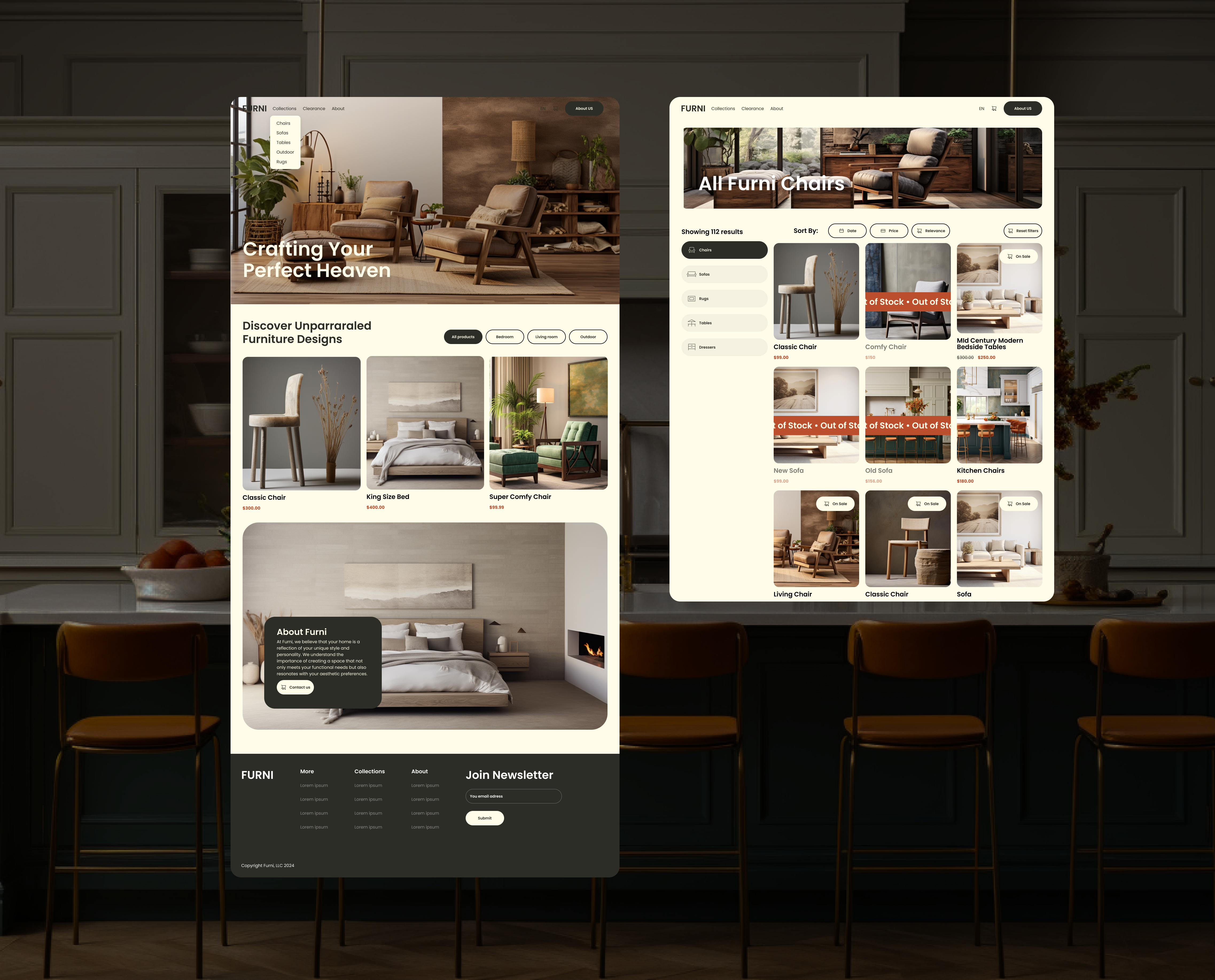 furni - furniture website