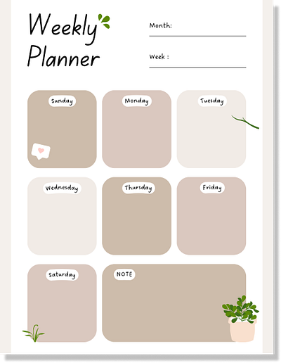 Weekly Planner HD minimal