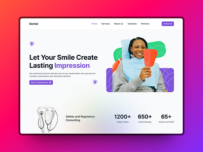 Dental Solution - landing page dental design landing page ui ux