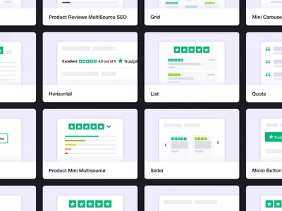 Widget cards for Trustpilot bryn taylor card cards colour design illustration illustrations interface product product design type typography ui user experience user interface ux