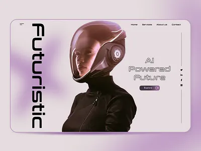 Futuristic landing page adobexd ai futuristic landing page ui web web design