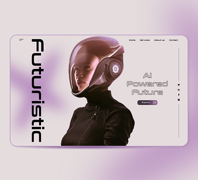 Futuristic landing page adobexd ai futuristic landing page ui web web design