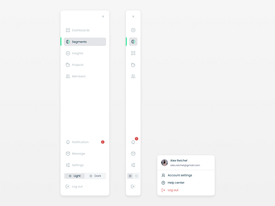 Sidebar Navigation collapse dashboard desktop menu minimal navigation bar product product design settings side bar side panel sidebar sidenav simples ui user experience ux web workspace