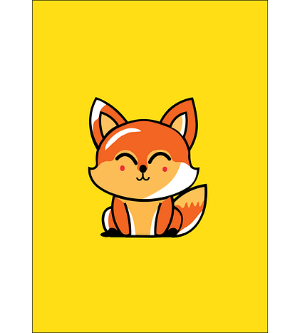 A cute tiny fox looking to make friends :) design graphic design illustration