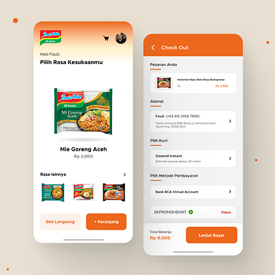 Unofficial Design Concept of Indomie App. 3d animation branding graphic design logo motion graphics ui