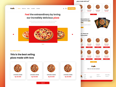 Pizzas - Pizza Food Order Web Design food food order junkfood marketplace online order order online pizza pizza order product design ui uiux ux web design website website design