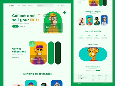 Landing Page Design for nft selling marketplace branding design freelancer illustration ui ui design ui designer ui ux ux ux design