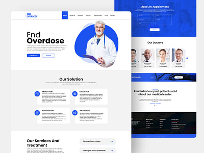 Medical Center - Landing Page blue color doctor dribbble dribble landing page medical center modern ui user interface web ui design