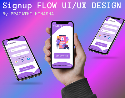 Signup flow UI/ UX Design 3d animation branding graphic design logo motion graphics ui