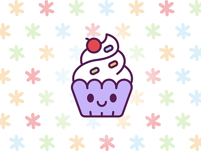 Tasty Logo Mascot branding cartoon character children cupcake cute design digital flat funny ice cream illustration kawaii kids logo mascot outline sweet tasty yummy