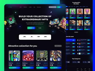 NFTrove - NFT Collection Marketplace Web Design bitcoin blockchain collection crypto drop ethereum marketplace nft nft collection nft marketplace nfts nfts marketplace product design ui uiux ux web design website website design