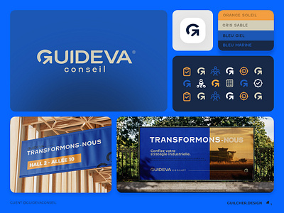 Guideva Conseil - Branding brand branding icon identitydesign logo mockup visualidentity