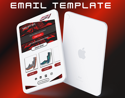 Email Template UI / UX Design 3d animation branding graphic design logo motion graphics ui
