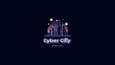 Cyber City Game Studio Logo Design adobe art branding creative cyber logo cyberpunk art design graphic design illustration illustrative logo logo typography