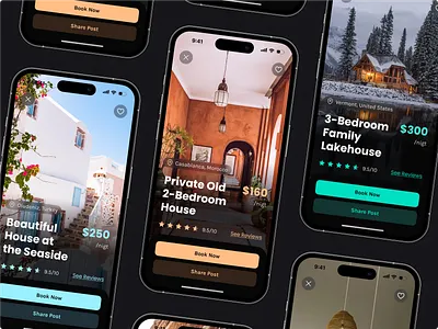 Vacation Rentals Mobile App UI app colors mobile app rent travel ui vacation
