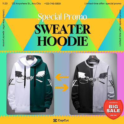 Promote Sweater Hoodie branding graphic design