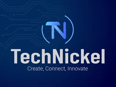 TechNickel Logo branding logo logo design logo type minimal logo technology logo typography vintage logo