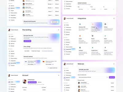 Dialin.ai: Setting Pages contact contact list contacts dashboard design design system minimal product product design saas saas dashboard saas design saas product sajon setting pages sidebar ui ux ux design web app