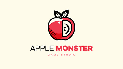 Apple Monster Game Studio Logo Design adobe art direction branding game studio logo graphic design illustrator logo mockup typography