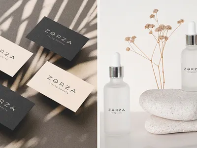 Brand Design | Zorza. Rising Beauty branding graphic design logo packaging peak typography vector