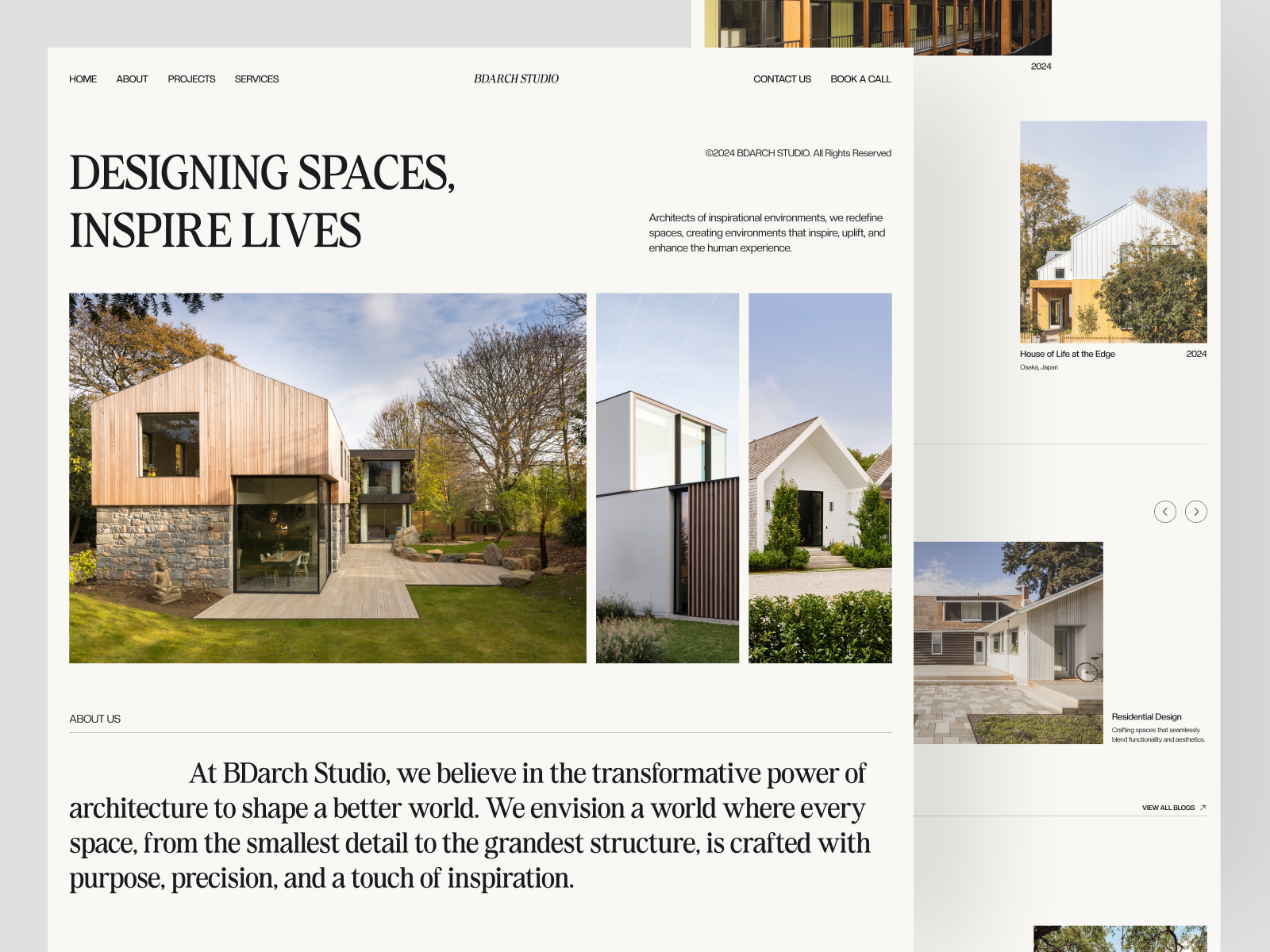 BDARCH Studio - Architecture Landing Page agency architectural architecture architecture agency architecture landing page architecture website clean design house landing page property property website real estate real estate landing page ui ui design uiux ux web web design