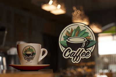 Caffee Natural Logo Design adobe art branding caffee shop logo creative design graphic design illustration illustrative logo vector