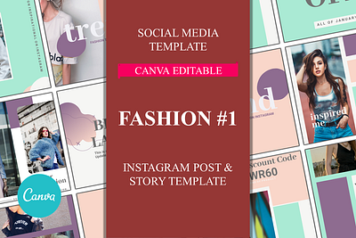 Fashion Instagram Pack Template canva canva template design graphic design illustration instagram template