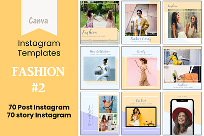 Fashion Instagram Pack Template canva canva template design graphic design illustration instagram template