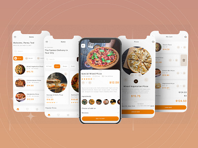 Delivery app graphic design ui