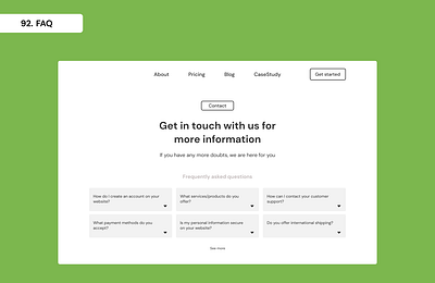 Daily UI Day 92 - FAQ 100 days ui curated for you daily jui day 92 graphic design ui