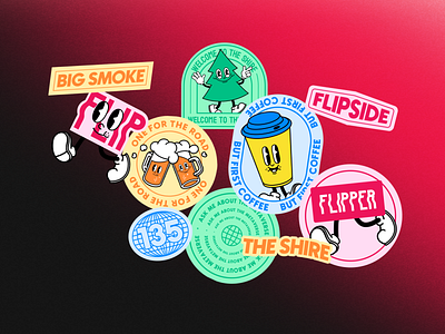 Flipper agency flipside london stickers