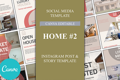 Home Instagram Pack Template branding canva canva template design graphic design illustration instagram template