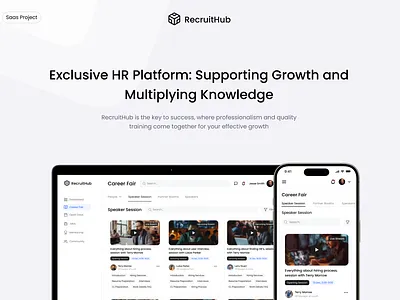 RecruitHub branding graphic design logo ui