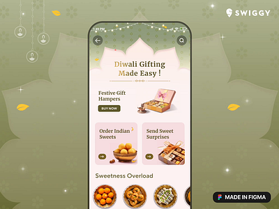 Swiggy Diwali animation animation app celebrate diwali figma food gift swiggy ui