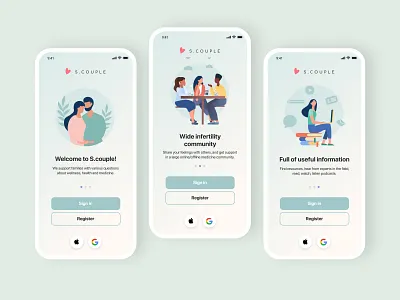 Entering screens/onboarding for medicine app community medicine onboarding playful support