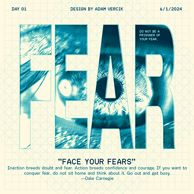 Day 1/365 - "Fear" - Poster Design graphic design