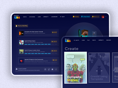HatchXR for Kids - Gamified Growth Path for Students gamification growth path kids ui ux web app