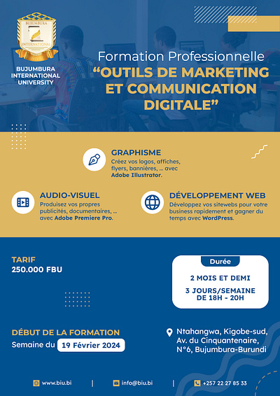Professional Training on Digital Marketing tools flyer flyer graphic design