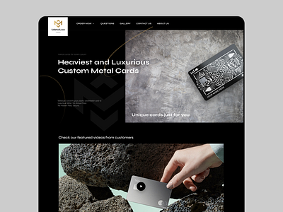 Custom Metal Cards | web design & logo