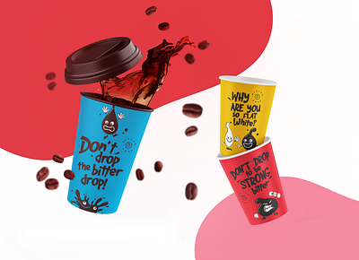 Design & Illustrations For Coffee Shop Bitter Drop art branding coffee design graphic design illustration logo packaging