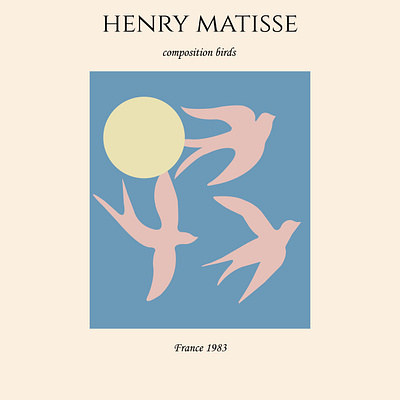 Henry Matisse "composition birds" art circle henrymatisse matisse virds