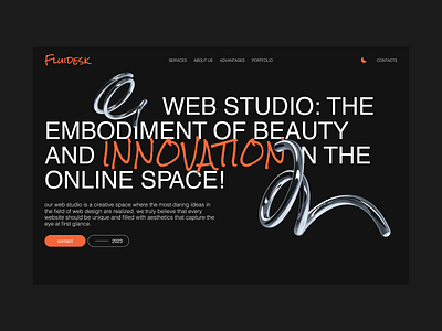 Landing Page branding dark theme design desire agency graphic design homepage illustration landing landing page logo online product design space ui web web ui website