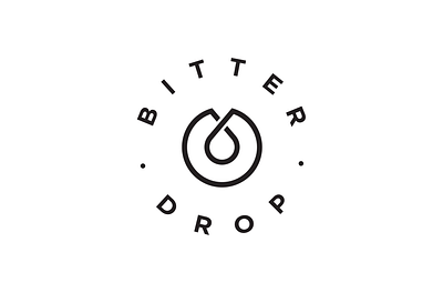 Logo for Bitter Drop the coffee shop branding design graphic design logo packaging