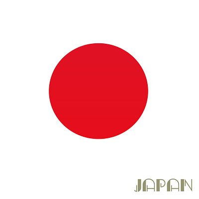 Japan Flag circle flag graphic design japan red