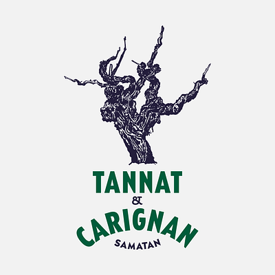Tannat & Carignan grape graphicdesign logotype wine