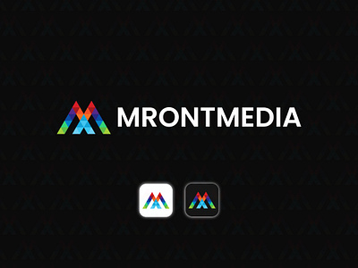 mrontmedia logo design mrontmedia visual identity