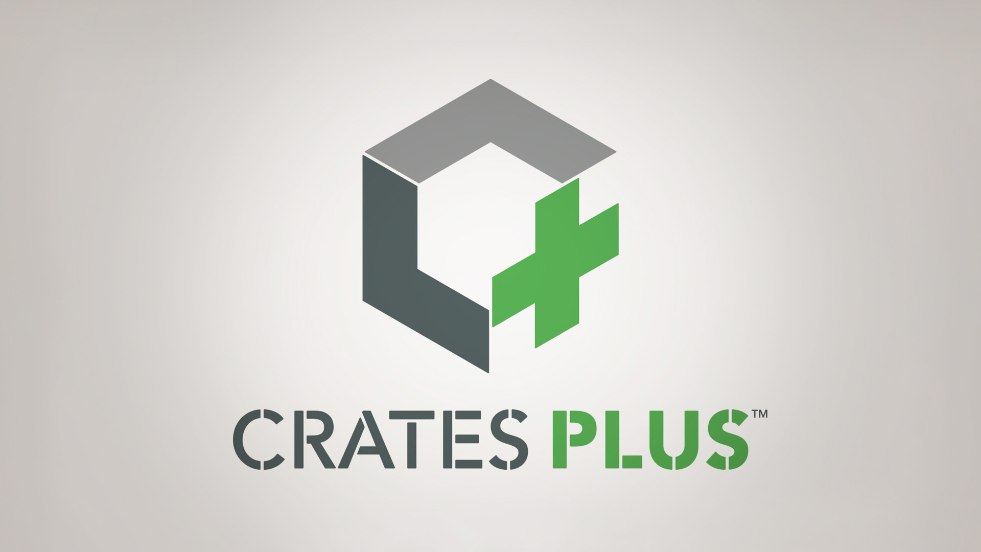 Crates Plus logo box branding crate graphic design logo shipping