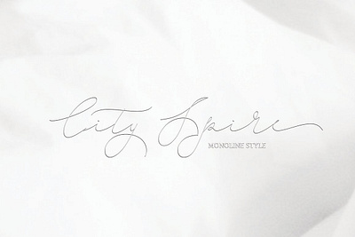 City Spire branding feminim gild font hand writing invitation lettering logo signature vintage wedding