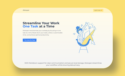 Dolooper - Landing Page for SAAS. landing landing page ui