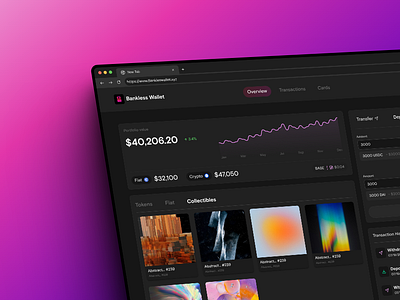 Bankless wallet Dashboard design figma graphic design illustration ui ux